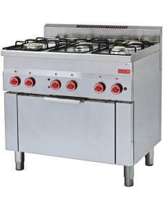 Fourneau gaz Gastro M 600 GN1/1 - 5 feux, gril 1,3kW 2