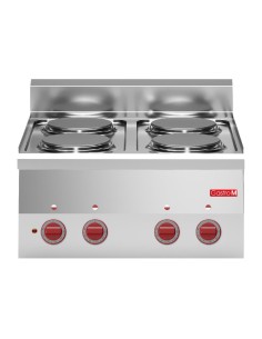 Fourneau 4 plaques électriques Gastro M 600 - inox 6kW 2