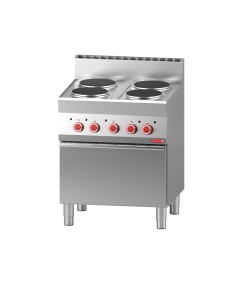 Fourneau électrique 4 plaques Gastro M 650 - inox