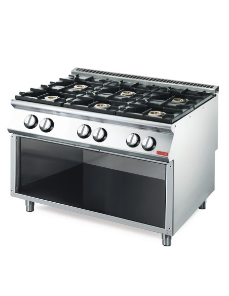 Fourneau gaz 6 feux Gastro M 700 - Placard ouvert
