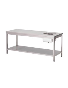 Table du chef inox Gastro M 1800x700 - Bac gauche