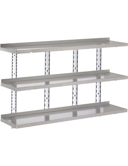 Etagère murale inox Gastro-M RVS 2000x400 mm