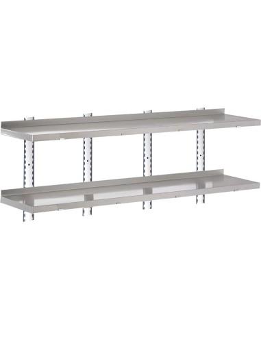 Etagère murale inox Gastro-M RVS 1800x400 mm - Gastro M