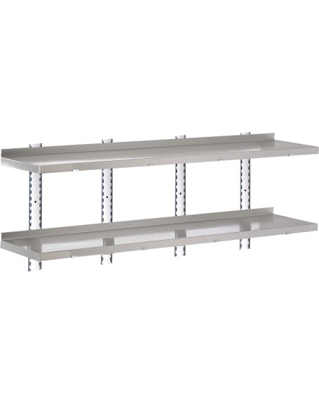 Etagère murale inox Gastro-M RVS 1800x400 mm - Gastro M