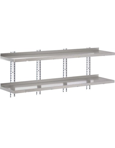 Etagère murale inox Gastro-M RVS 2000x400 mm
