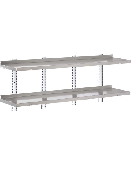Etagère murale inox Gastro-M RVS 2000x400 mm