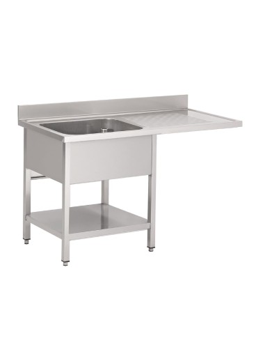 Plonge inox Gastro M 1 bac à gauche 120x70x85 cm - Vente en ligne