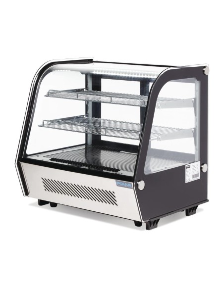 Vitrine réfrigérée Polar Série G 120 L noir - énergie LED