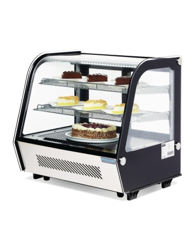 Vitrine réfrigérée Polar Série G 120 L noir - énergie LED