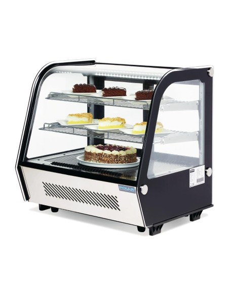 Vitrine réfrigérée Polar Série G 120 L noir - énergie LED
