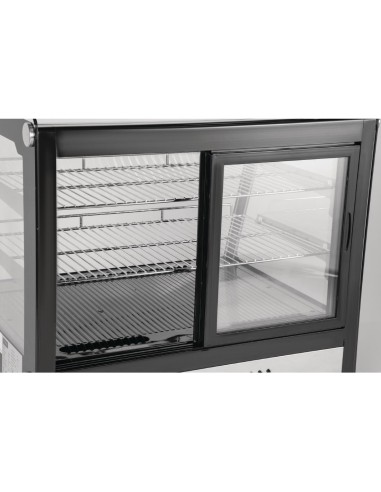 Vitrine réfrigérée Polar Série G 120 L noir - énergie LED