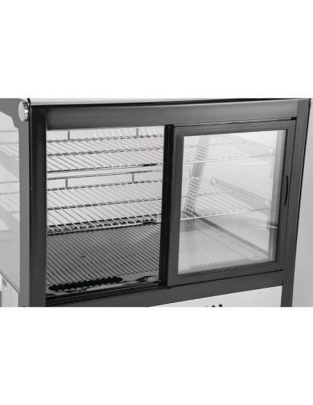 Vitrine réfrigérée Polar Série G 120 L noir - énergie LED
