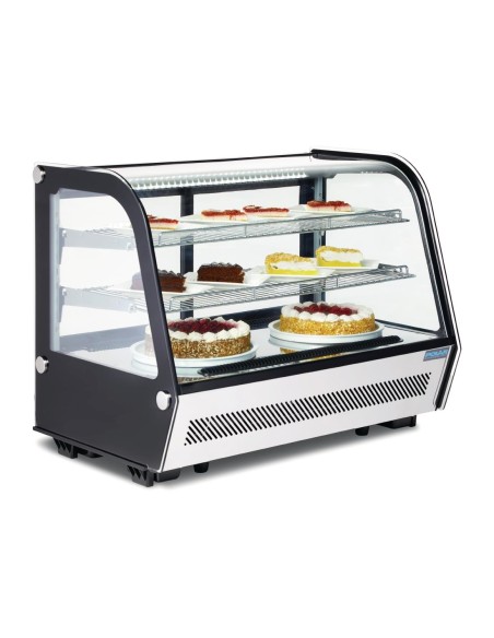 Vitrine réfrigérée Polar Série G 160 L noir - énergie B
