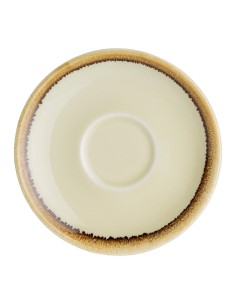 Soucoupe couleur sable Olympia Kiln 115 mm - Lot de 6