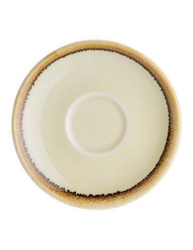Soucoupe couleur sable Olympia Kiln 115 mm - Lot de 6