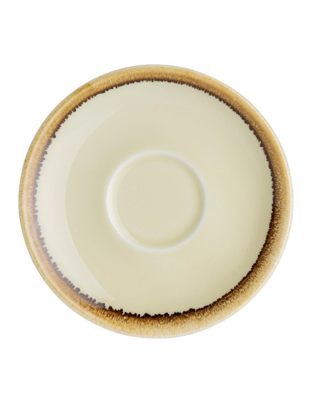 Soucoupe couleur sable Olympia Kiln 115 mm - Lot de 6