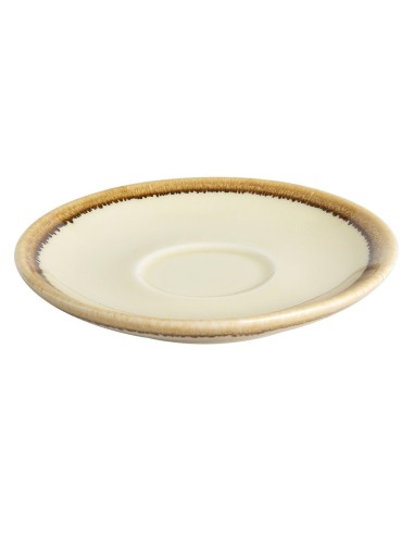 Soucoupe couleur sable Olympia Kiln 115 mm - Lot de 6