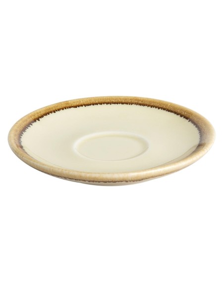Soucoupe couleur sable Olympia Kiln 115 mm - Lot de 6