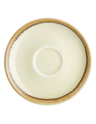 Soucoupe couleur sable Olympia Kiln 140mm - Lot de 6