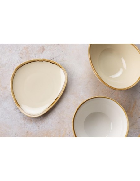 Assiettes triangulaires Olympia Kiln 165 mm - Lot de 6