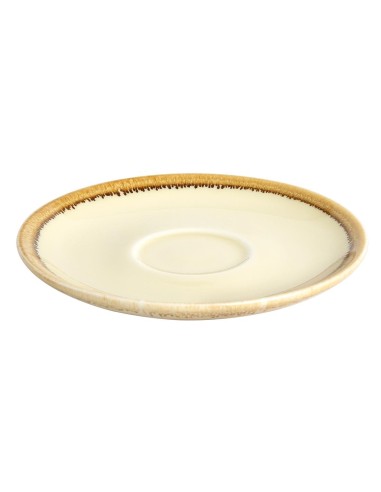 Soucoupe couleur sable Olympia Kiln 140mm - Lot de 6