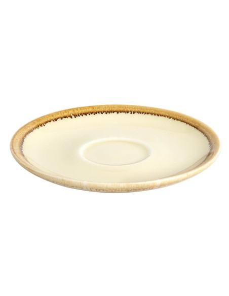 Soucoupe couleur sable Olympia Kiln 140mm - Lot de 6