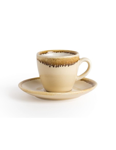 Soucoupe couleur sable Olympia Kiln 115 mm - Lot de 6
