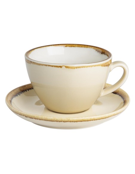 Tasses à cappuccino Olympia Kiln sable 340ml - lot de 6