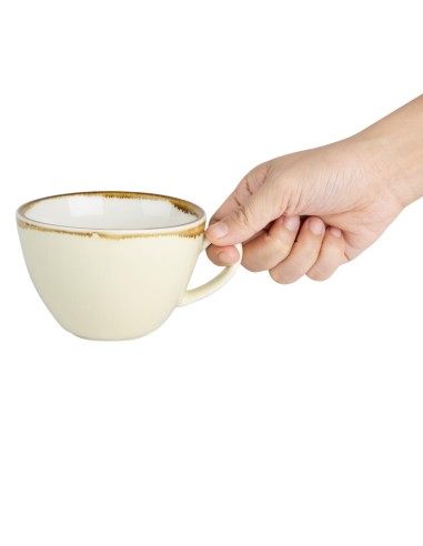 Tasses à cappuccino Olympia Kiln sable 340ml - lot de 6