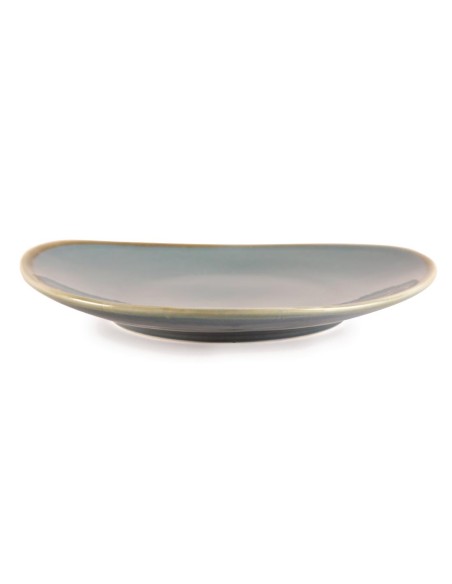 Assiettes triangulaires Olympia Kiln océan 230mm - lot de 6