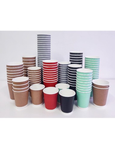 Gobelets paroi ondulée Fiesta Recyclable 225 ml - lot de 25