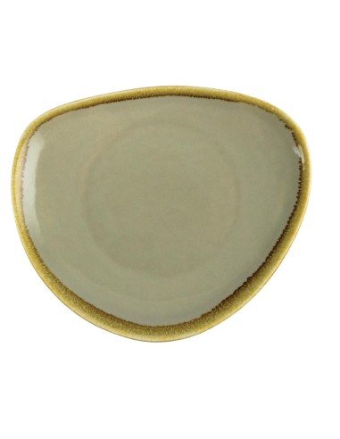 Assiettes triangulaires Olympia Kiln mousse 230 mm - lot de 6