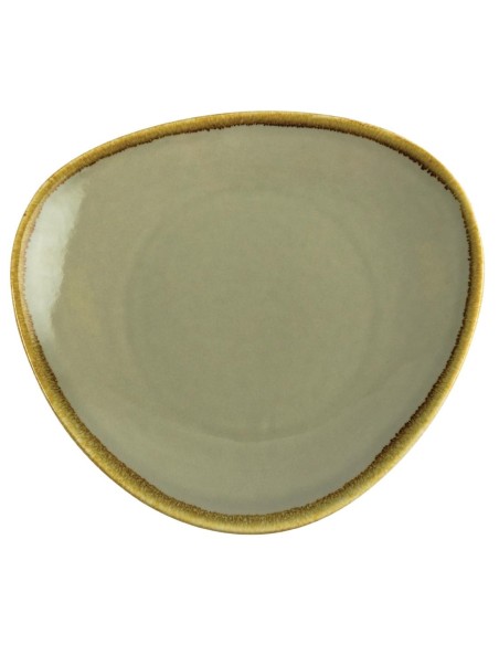 Assiettes triangulaires Olympia Kiln mousse 280mm - lot de 4