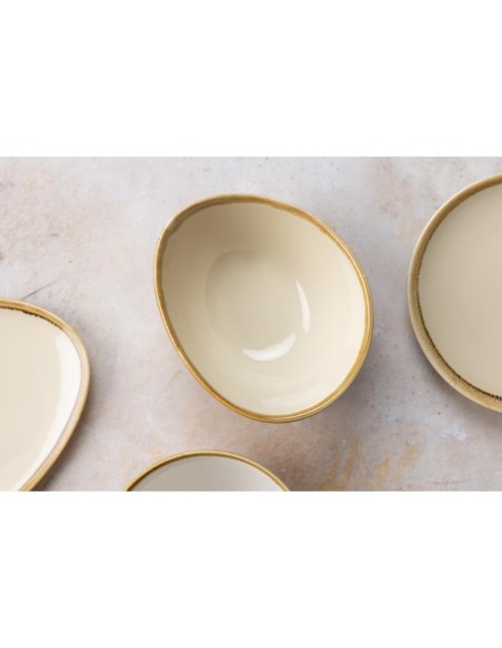 Bols Olympia Kiln sable 165mm - lot de 6 - porcelaine