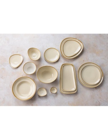 Bols Olympia Kiln sable 165mm - lot de 6 - porcelaine