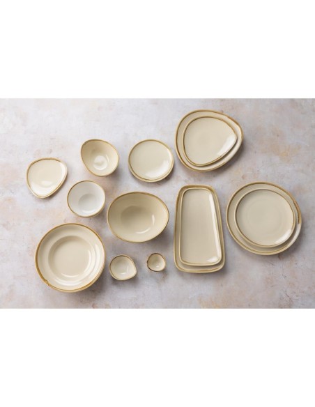 Bols Olympia Kiln sable 165mm - lot de 6 - porcelaine