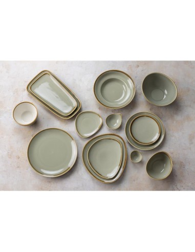 Assiettes triangulaires Olympia Kiln 165 mm - lot de 6
