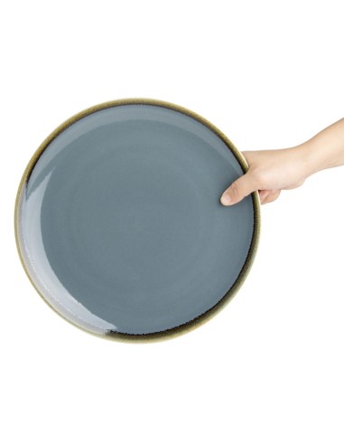 Assiettes plates rondes Olympia Kiln 280 mm - Lot de 4