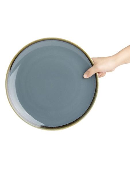 Assiettes plates rondes Olympia Kiln 280 mm - Lot de 4