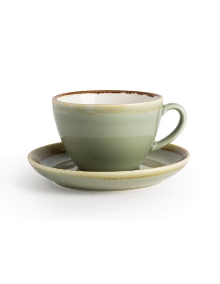 Soucoupe couleur mousse Olympia Kiln 160mm - lot de 6