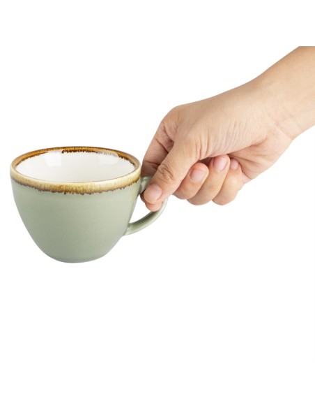 Tasse vert mousse Olympia Kiln 230ml - Lot de 6