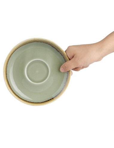 Soucoupe couleur mousse Olympia Kiln 160mm - lot de 6
