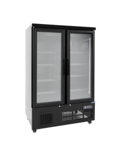 Vitrine réfrigérée Polar 744L double porte - Noir 2