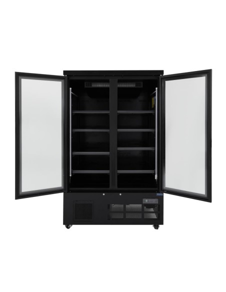 Vitrine réfrigérée Polar 744L double porte - Noir
