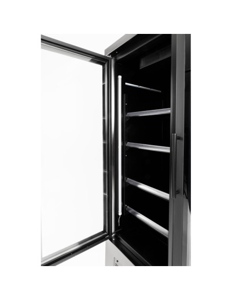 Vitrine réfrigérée Polar 744L double porte - Noir