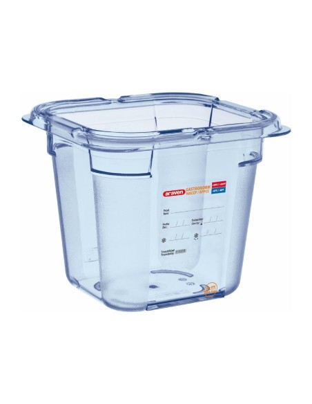 Boîte hermétique bleue Araven GN1/6 sans BPA