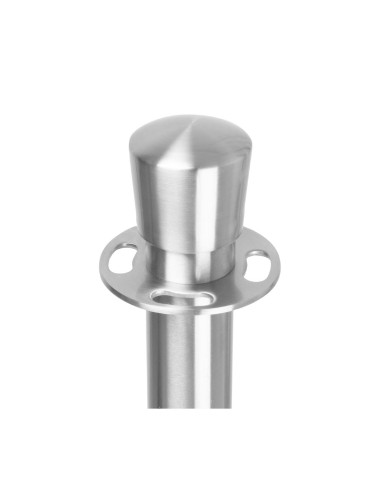 Poteaux d'accueil Bolero inox brossé - lot de 2