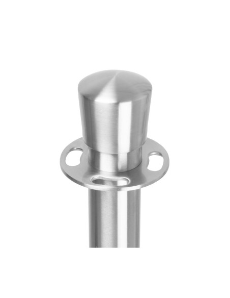 Poteaux d'accueil Bolero inox brossé - lot de 2