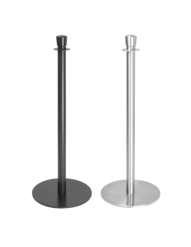 Poteaux d'accueil Bolero inox brossé - lot de 2