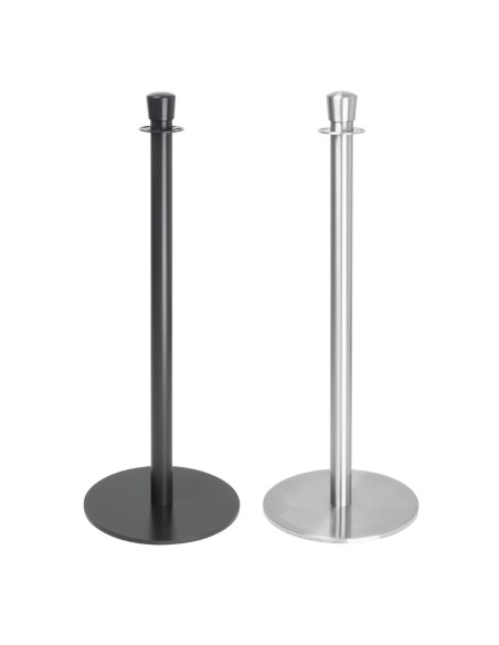 Poteaux d'accueil Bolero noirs - lot de 2